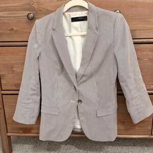 The Limited Blue and Cream Striped Blazer